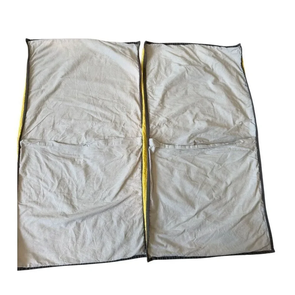 West Elm 2 Cotton King Shams‎ Yellow 20x36